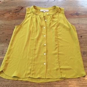 Loft Mustard Sleeveless Top